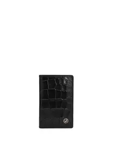 Da Milano Genuine Leather Black Card Case with Multicard Slot (10138)