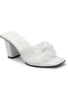 Beacon Women's Stylish Heel Sandal (WHITE, UK Footwear Size System, Adult, Women, Numeric, Medium, 5)