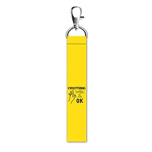 ISEE 360® Everything Will Be Ok Quotes Lanyard Bag Tag with Swivel Lobster for Gift Luggage Bags Backpack Laptop Bags Students Employees L X H 5 X 0.8 INCH