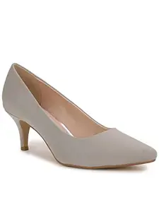 Bata Womens Woody Pump Heels, (7512065), UK 6 Grey