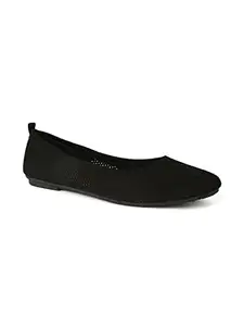 Bata Women's Slip-on Ballet Flat - Black (4 UK) (5516913)