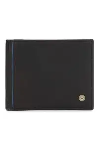 Allen Solly Men Black Solid Genuine Leather Wallet