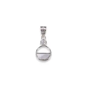 TARAASH 925 Sterling Silver Round Shape Pendant For Women