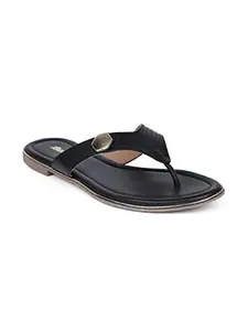 Bata womens MILLER THONG Black Slipper - 5 UK (5716929)