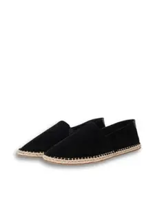Styli Men'sBlack Faux Suede Espadrilles