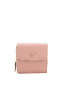 Da Milano Genuine Leather Pink Flap & Zip Womens Wallet (10033OL)