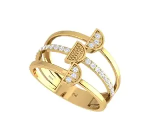 14K Gold & Natural Diamond Perfect Indian Wedding Ring, Fancy Ring for Every Occasion | 0.20Cwt