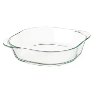 ledieu® FOLJSAM Oven dish clear glass 24.5 x 24.5 cm (9 ¾x9 ¾ Inch) Microwave Oven Dish