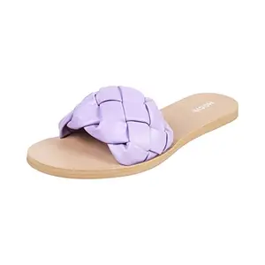 Mochi Womens Synthetic Purple Slippers (Size (5 UK (38 EU))