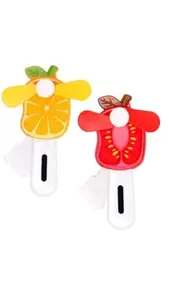 Hand pressure Mini Fruit Shape Fan rotate air fresh Fan/Portable Fan/summer fan kids enjoy for Toys (Watermelon &)
