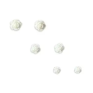 ACCESSHER Rose Cartilage Stud Earrings | Set of Earrings with White Florals design | Trendy Stylish Gift Combo for kids, Earrings for Women and Girls (Pack of 3) (Design 1)