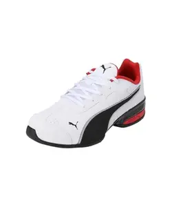 Puma Unisex-Adult Tazon 7 Evo White-for All Time Red-Black Running Shoe - 10 UK (31037806)