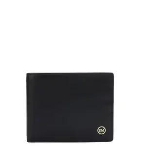 Da Milano RFID Protected Leather Wallet for Men with Card Slot - Black