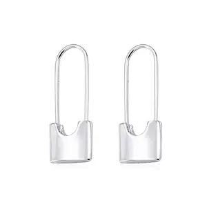 GOHO Elegant Minimalist Silver-Tone Drop Earrings for Women, Perfect for Every Occasion