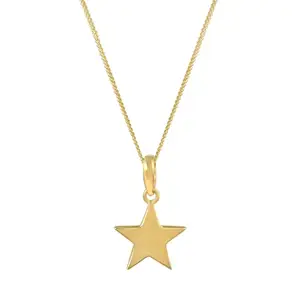 Ravishing Impressions Star Pendant 925 Sterling Silver Gold Plated Pendant Wedding Anniversary Bridal Engagement mal Jewelry Birthday Her