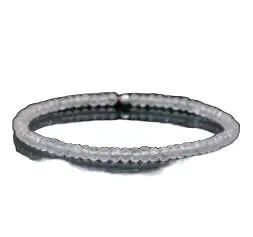 LKBEADS Natural Clear Quartz Stretch Gemstone rondelle 3mm faceted 7inch Beads Stretchble bracelet crystal healing energy stone bracelet for Women & Men Adjustable Size