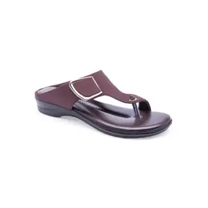 AROOM Women and Girls Fashion Flats Sandals Latest Fashion Stylish Sandals and Casual Slippers (Brown, numeric_6)