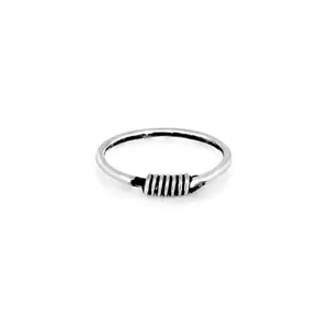 TOUCH925 Spiral Oxidized Nosepin | Waterproof and Anti-Tarnish | Pure 925 Silver Jewellery for Women | Gift for Women and Girls | Birthday and Anniversary Gift for Wife