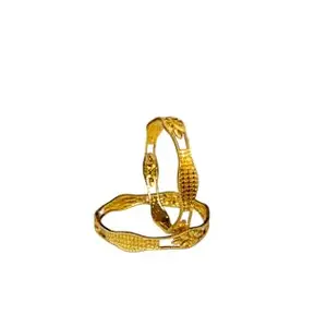 PIU CITI GOLD Studded Meenakari | Adjustable Bracelet Kada Bangle Cuff Set | Golden Multicolor Gold Plated Kundan Pearl Stone Studded | Indian Traditional Style for Women (2.4)