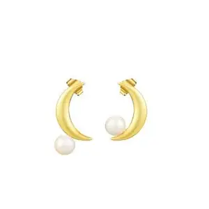 Rihi Silver Jewellery Collection Rihi By PC Chandra 925 Stearling Silver Half Moon Earring for Women & Girls - 3.4 grams