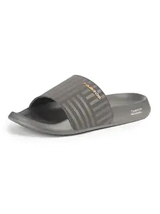 ABROS Men's AWFG7040 Wookee Slipper -D.Grey/Orange -9UK