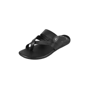 Metro Men's Black Synthetic Leather Slipper UK/7 EU/41(16-1190)