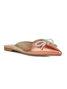 Bata Women's Ballerina Stylish Comfortable Everyday Flats for AllDay Wear Gold
