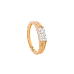 Mia by Tanishq Stacked Vibes 14 Kt Gold & Diamond Finger Ring (2.771 gm)