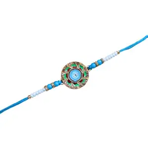 BANDHAN Evil Eye Light Blue Color Rakhi | rakhi for raksha