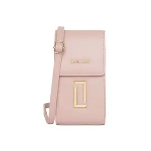 Lavie Zipper Vertical PU Women's Casual Wear Wallet (Pink, Large)