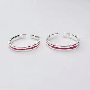 Arte Jewels Set Of 2 Adjustable 925 Sterling Silver Toe Rings