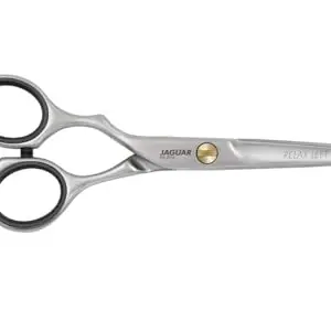 ORANGEWOOD JAGUAR Micro J Pre Style Relax 6.00'' Serrated Scissors - Grey, Alloy Steel, Polished Finish, Ambidextrous, Steel Handle with Rubber Grip, Hair Cutting & Styling for Barbers & Salons