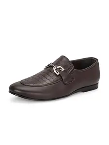 Eego Italy Slip On Formals - 32323-BROWN-11