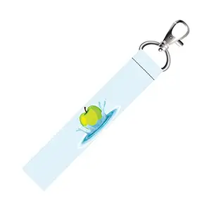 ISEE 360® Green Apple Food Lanyard Bag Tag with Swivel Lobster for Gift Luggage Bags Backpack Laptop Bags Travelers Students Worker L X H 5 X 0.8 INCH