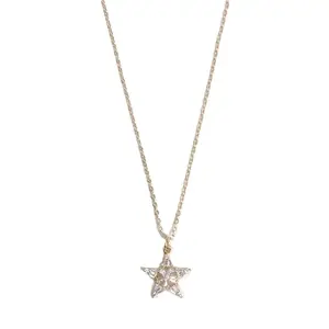 CAELII Starborn Pendant Necklace – Radiant Star in Gold with Anti-Tarnish Finish Jewelry for Women
