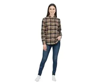AYZAL DRESSES Woolen Shirt, Full Sleeves Collared Winter Wear, Soft Warm Fannel Button-Down Winter Top, Crazy Checked Casual Wear.