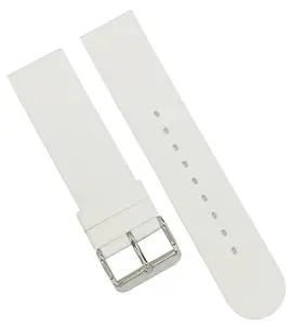 Ewatchaccessories 22mm Silicone Rubber Watch Band Strap White Pin Buckle-W-171
