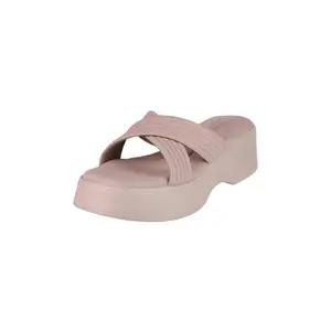 Metro Women Pink Synthetic Comfort & Casual Wedge Heel Slip-on Sandal UK/6 EU/39 (34-242)