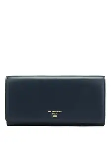 Da Milano Genuine Leather Blue Flap Over Womens Wallet (0988OL)