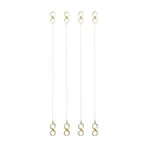 Invisible Kaan Chain Transparent Flexible Stretchable Elastic Ear chain | Champaswaralu Adjustable for Heavy Earrings | Support Ear Chains for Women and Girls (set of 4)