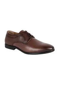 Louis Philippe Men Brown Leather Lace Up Shoes