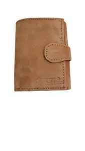 Shree Fashion Men's Genuine Leather Three Fold Wallet (Genuine Leather, Brown)