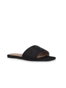 BATA Women Footin Black Slippers-5 (5716247)