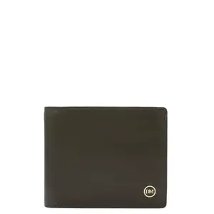 Da Milano RFID Protected Leather Wallet for Men with Card Slot - Olive