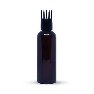 Round Black Hair Comb Root Oil Applicator Comb Bottle - 1