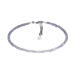 LKBEADS Silver Plated Bracelet with Pink Faceted Rose Quartz Beads – Round 2mm – 7 inch Adjustable – For Men & Women|LK_STACK_05853