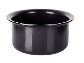 Starlinks® ISI Certified Hard Black Anodised (Induction Compatible) Handi Aluminium Tope Vessel Cook Pot -(22.5cm Width and 10.5cm Depth. Capacity: 2.9Litre) Thickness 2.4mm. Weight - 615grams. vi14 price in India.