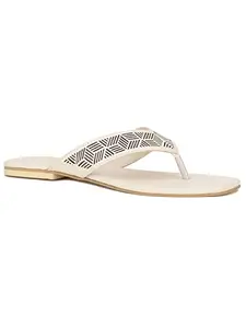 Bata Womens Sansa Thong White Flip Flop - 3 UK(5711359)
