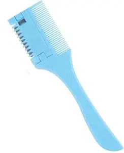 Frackson Blue Hair Cutter Comb,Etercycle Hair Thinner Razor Comb, Hair Thinning Comb Slim Hair Cutting Trimming Comb Tool for Thin & Thick Hair