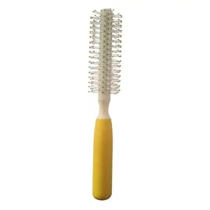 Yellow Hair Brush with Strong & Flexible Nylon Bristles having Anti-static Ball Tips, For Grooming, Straightening, Smoothing, Detangling Hair, Ideal for Men & Women